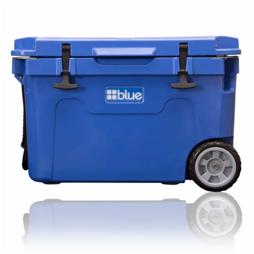 Blue Coolers Ice Vault RotoMolded Wheeled Cooler Blue, 55 qt Fred