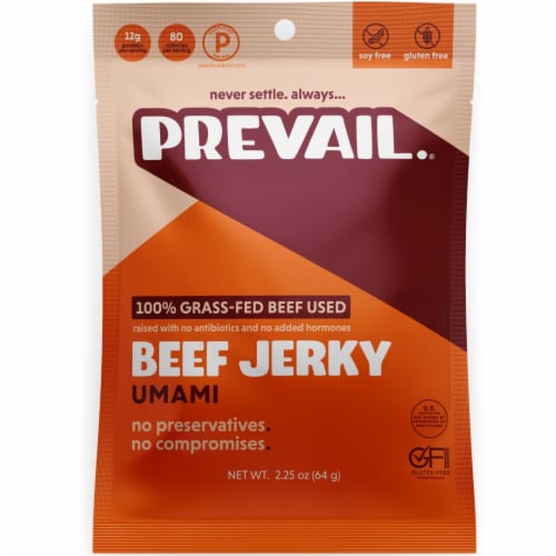 Prevail® Umami Beef Jerky Perspective: front