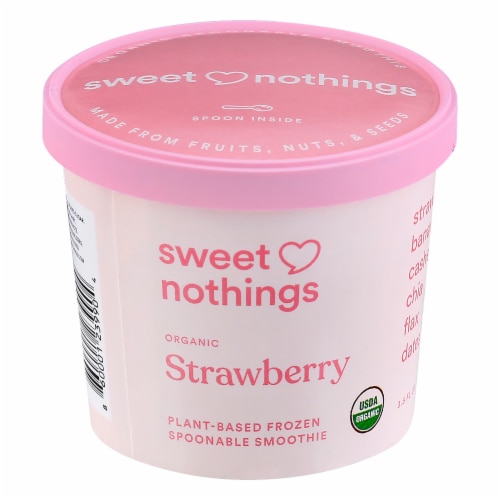 Sweet Nothings Plant Based Spoonable Strawberry Smoothie Frozen Snack Perspective: front