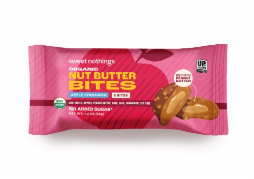 Sweet Nothing Organic Apple Cinnamon Nut Butter Bites Perspective: front