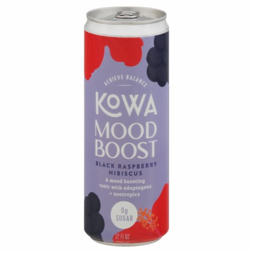 Kowa Zero Sugar Black Raspberry Hibiscus Energy Drink Can Perspective: front