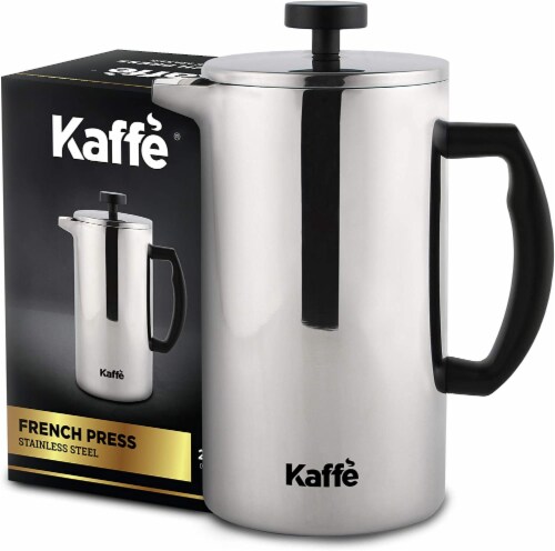 Kaffe French Press Coffee Maker. Food-Grade Double-Wall Stainless