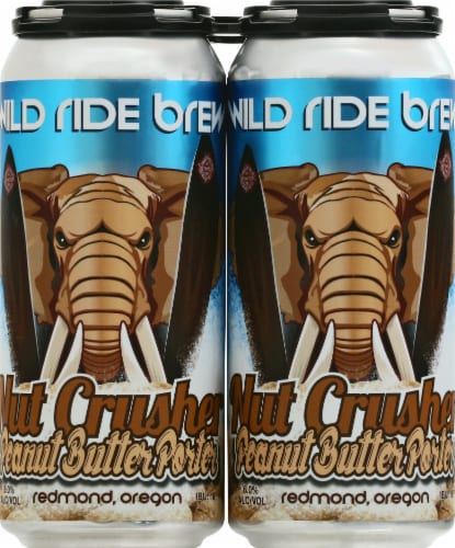 Wild Ride Brewing Nut Crusher Peanut Butter Porter, 4 cans / 16 fl