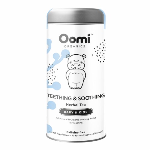 Oomi™ Organics Teething & Soothing Herbal Tea Sachets Perspective: front