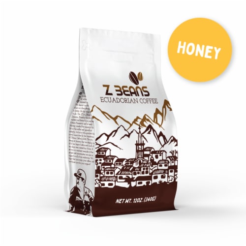 Ground, Ecuadorian Coffee - The Jaya Family's Plantation - Honey Processed Coffee Perspective: front