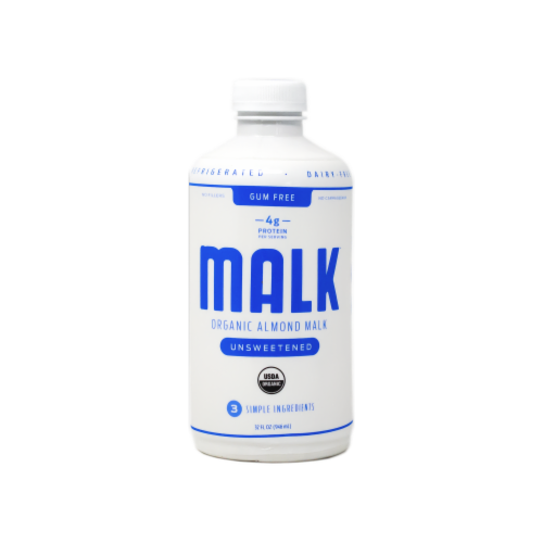 Malk Organic Unsweetened Almond Malk Perspective: front