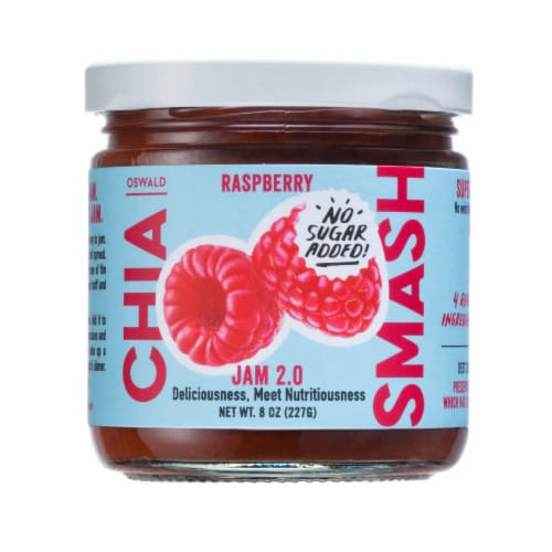Chia Smash No Sugar Added Raspberry Jam Perspective: front