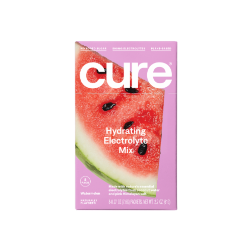 Cure® Watermelon Hydrating Electrolyte Mix Perspective: front