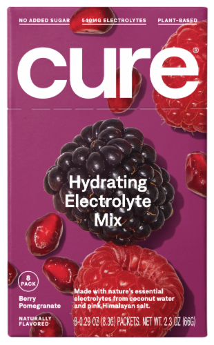 Cure® Berry Pomegranate Hydrating Electrolyte Mix Perspective: front