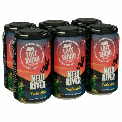 Lost Rhino Brewing Company New River Pale Ale Beer Perspective: front