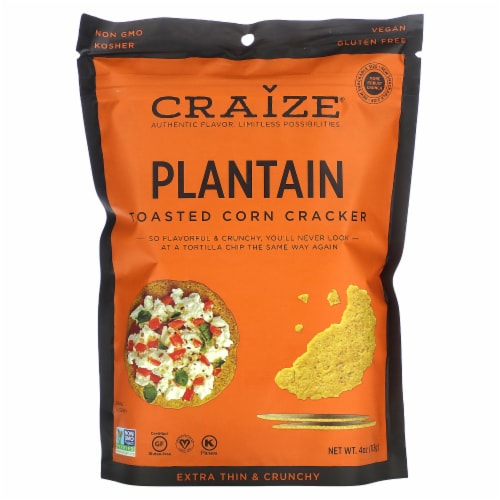 Craize Plantain Toasted Corn Crisps Perspective: front
