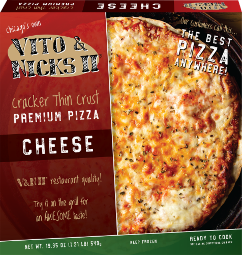 Vito and Nicks II Cheese Cracker Thin Crust Frozen Pizza Perspective: front