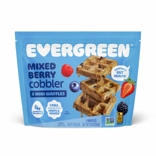 Evergreen™ Mixed Berry & Almond Frozen Mini Waffles, 9 ct / 9 oz - Kroger