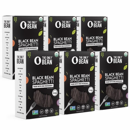 Organic Black Bean Spaghetti Pasta, Healthy Gluten Free Vegan Protein Noodles, 8 oz (6 Pack)