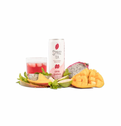 Spritz Tea® Pink Guava Sparkling Hibiscus Tea Perspective: front