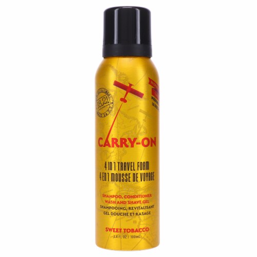 18.21 Man Made Carry On 4-in-1 Travel Foam Sweet Tobacco 3.4 oz Perspective: front