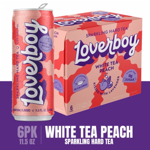 Loverboy Gluten Free White Tea Peach Sparkling Hard Tea Cans