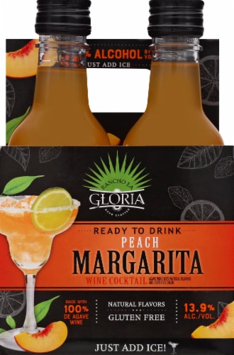 Rancho La Gloria Peach Margarita Wine Ready to Drink Cocktail Perspective: front