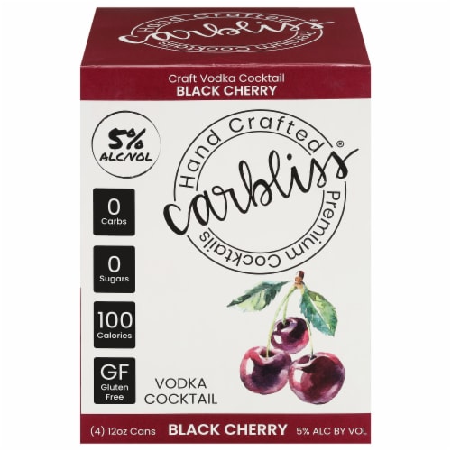Carbliss® Black Cherry Vodka Cocktails Perspective: front