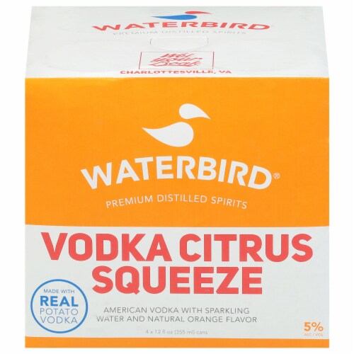 Waterbird® Premium Distilled Spirits Vodka Citrus Squeeze Perspective: front