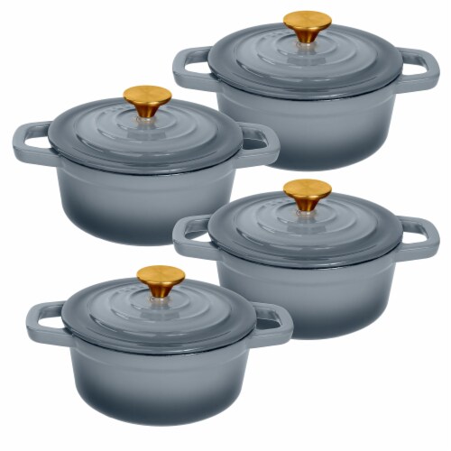 Enameled Cast Iron Mini Dutch Ovens - Set of Four Mini Dutch Ovens, 4 PIECE  SET - Kroger