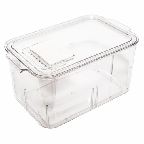 Acrylic Vented Veggie Fridge Produce Storage Organizer Bin, 1 Pack - Fry's  Food Stores