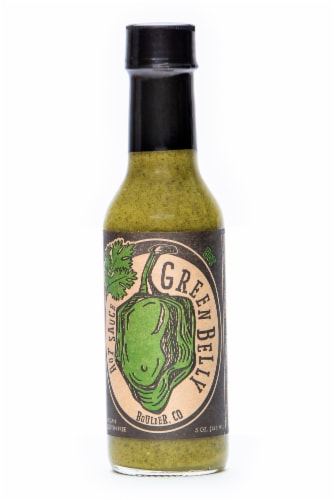 Green Belly Cilantro Habanero Hot Sauce Perspective: front