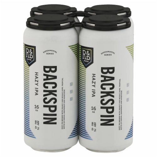 R&D Brewing Backspin Hazy IPA Perspective: front