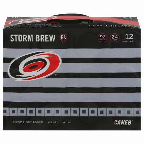 R&D Brewing Storm Brew Crisp Light Lager Perspective: front