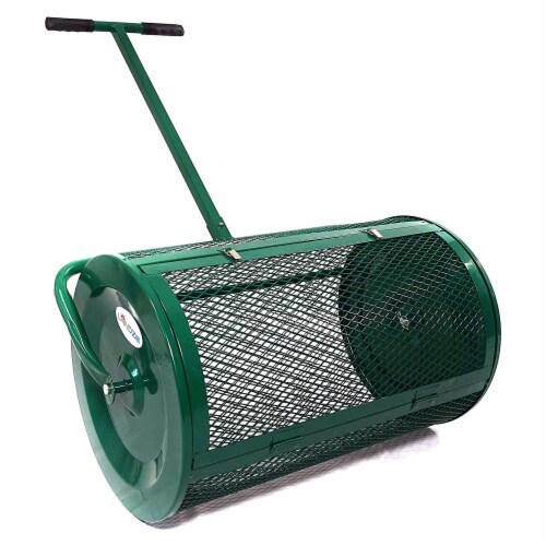 Rolling peat moss shop spreader