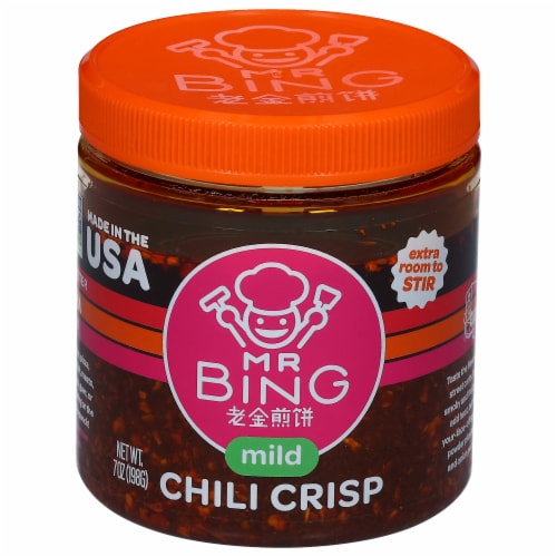 Mr Bing Mild Chili Crisp Sauce Perspective: front
