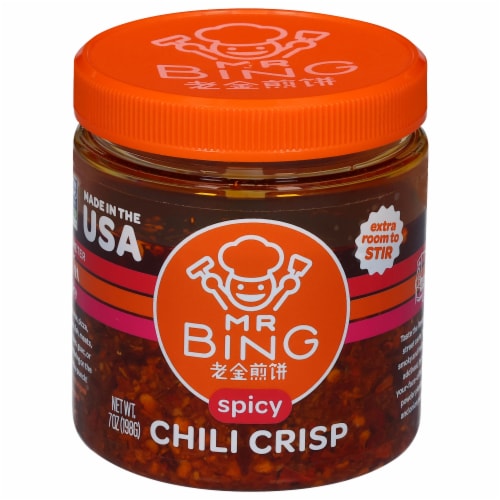 Mr Bing Spicy Chili Crisp Sauce Perspective: front