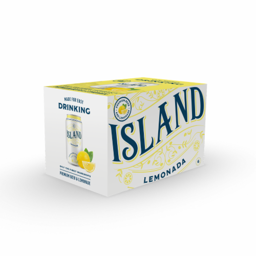 Island Premium Lemonade Flavored Beer Cans Perspective: front