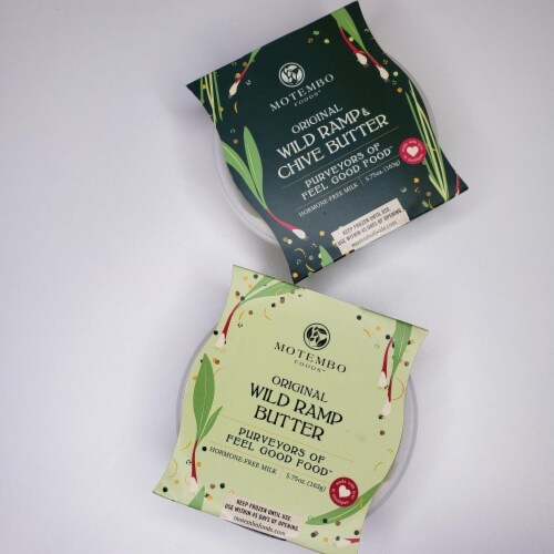 Combo Pack 2 Pack – One Wild Ramp Butter and One Wild Ramp & Chive Butter Perspective: front