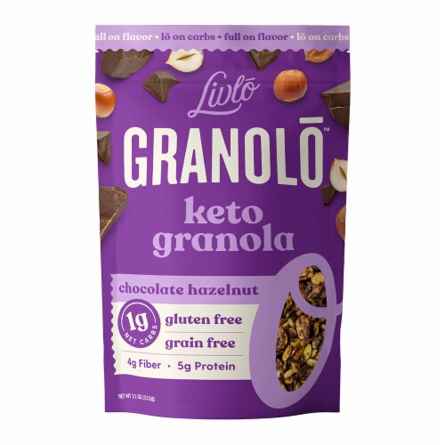 Livlo Granolo Chocolate Hazelnut Keto Granola Perspective: front