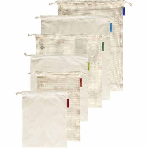 Colony Co. Produce Bags Bulk Food Bags Organic Cotton 6 Pack of Assorted Sizes Mariano s