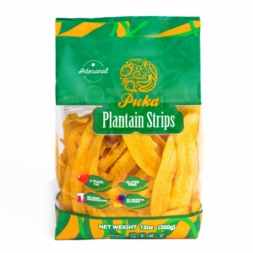 Puka Plantain Strip Chips Perspective: front