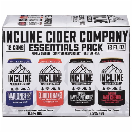 Incline Cider Company Essentials Pack Craft Cider Perspective: front