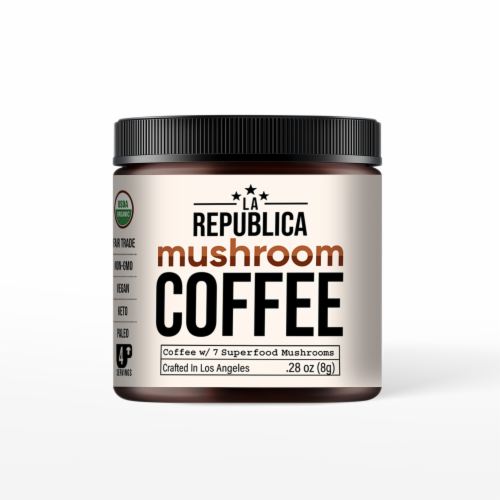 Mushroom Instant Coffee 30 Day Jar Perspective: front
