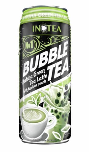 TARO Matcha Green Tea Latte Bubble Tea Perspective: front
