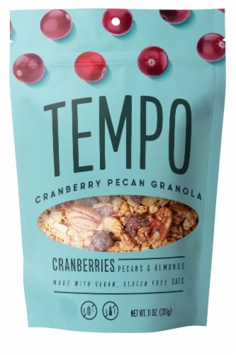 Tempo Cranberry Pecans & Almond Granola Perspective: front
