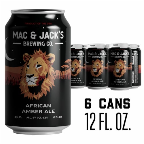 Mac & Jack's Brewing Company African Amber Ale Craft Beer Perspective: front