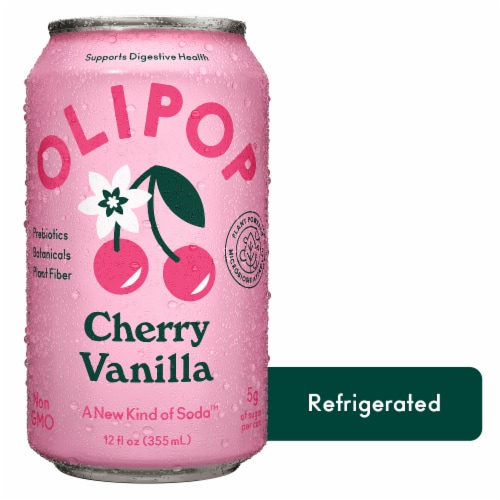 Olipop® Cherry Vanilla Sparkling Tonic Perspective: front