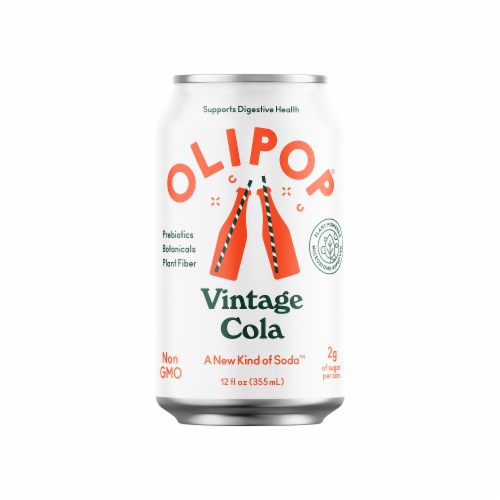 Olipop® Vintage Cola Soda Cans Perspective: front