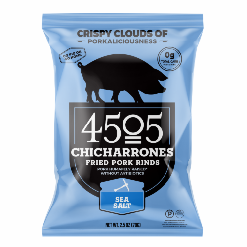 4505™ Sea Salt Chicharrones Pork Rinds Chips Perspective: front