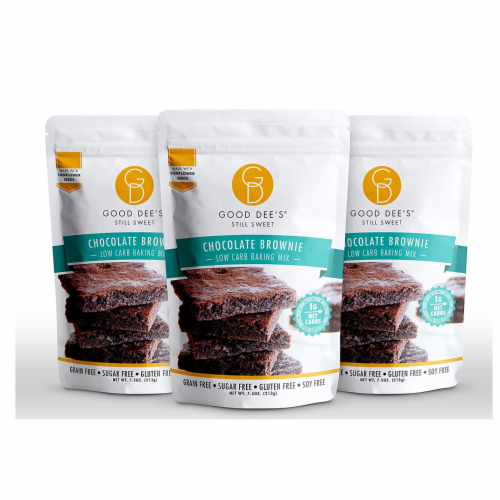 Chocolate Brownie Mix | Keto Baking Mix | Sugar-Free, Gluten-Free, Grain-Free(Pack of 3) Perspective: front
