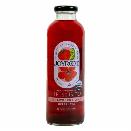 Joyroot™ Organic Strawberry Lime Hibiscus Tea Perspective: front