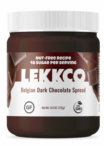 Lekkco Belgian Dark Chocolate Spread Perspective: front
