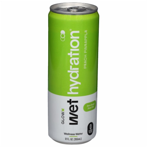 Wet Hydration® Peach Pineapple Aloe Vera Ready to Drink Beverage Single Can Perspective: front