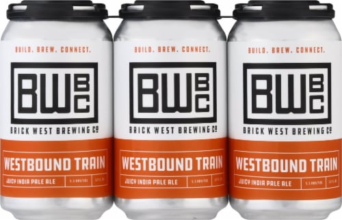 Brick West Brewing Co. Westbound Train Juicy India Pale Ale Perspective: front